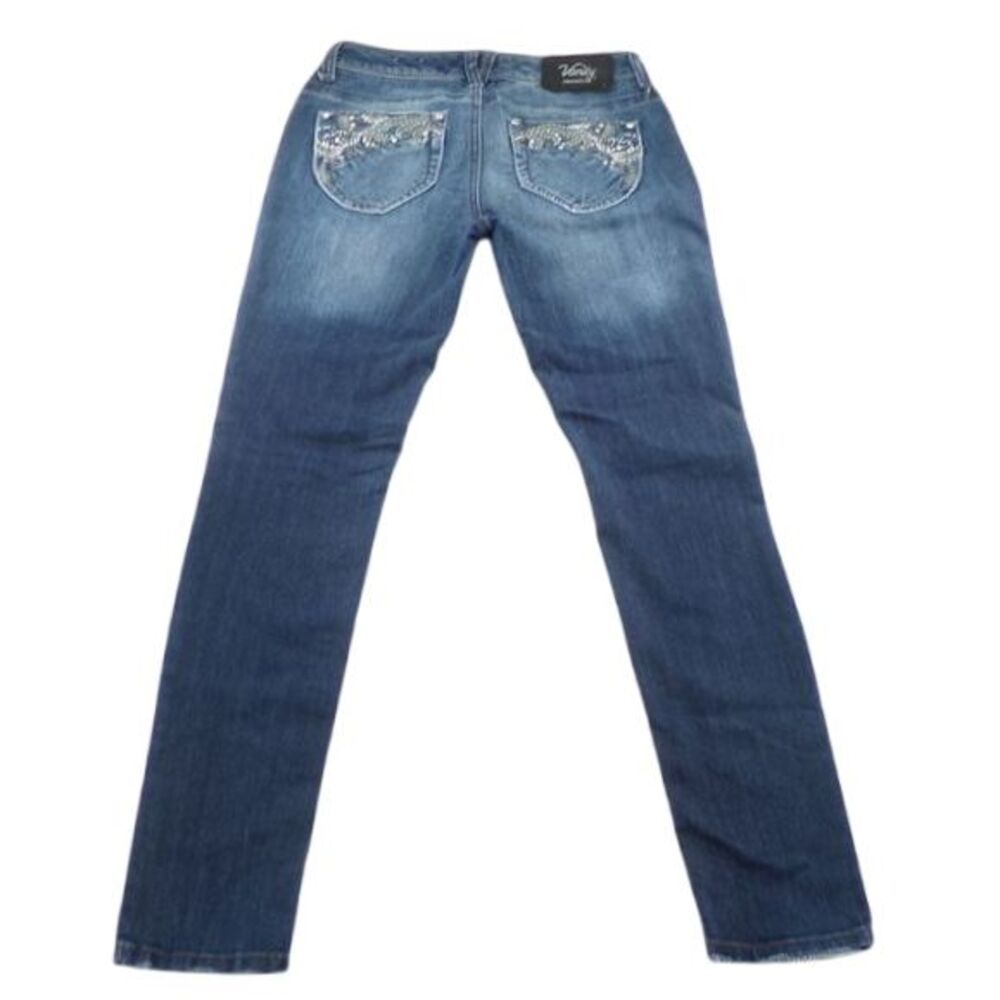 Vanity Premium Embellished Pocket Straight‎ Leg Jeans Rhinestone Studded 27 x 32